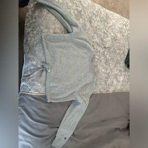 Grey champion cropped sweatshirt